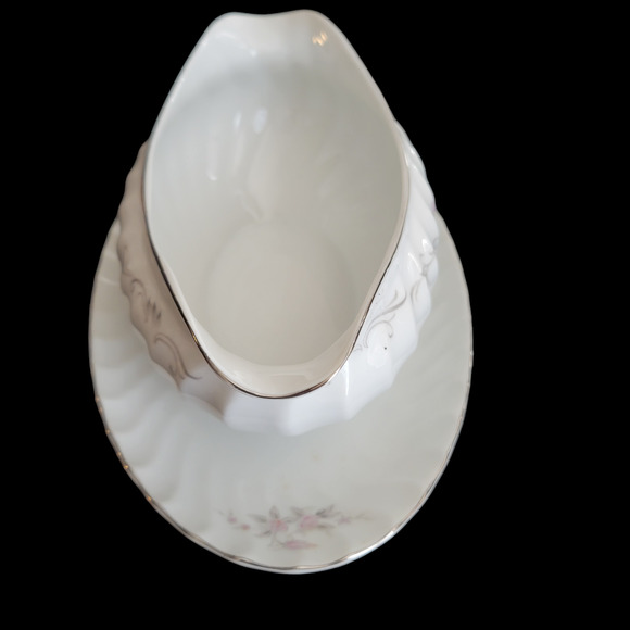 Gold Standard Gravy Boat with Underplate Porcelain China Made in Japan MCM - Picture 5 of 10
